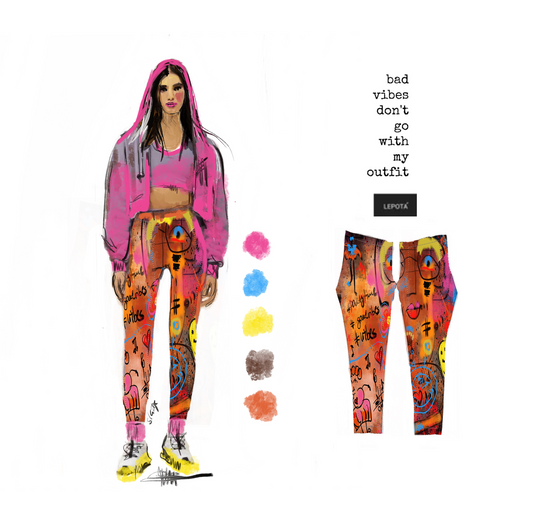 "Good vibes" Low Waist Leggings