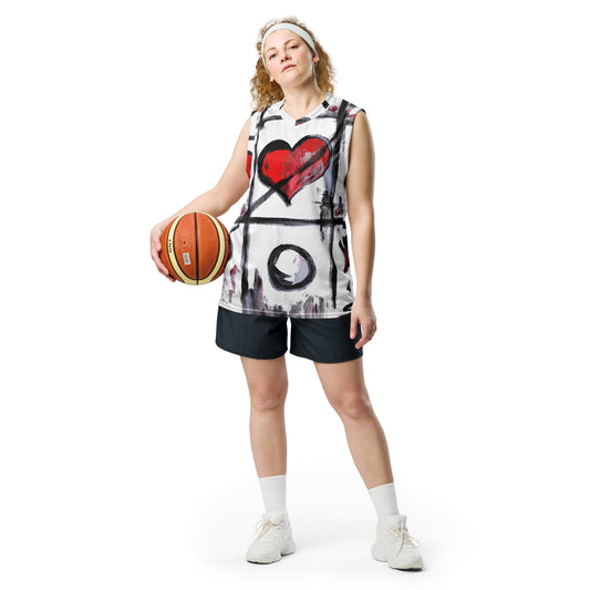 "Love wins " Recycled unisex basketball jersey