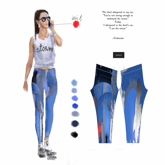 "I am the storm" low waist Leggings