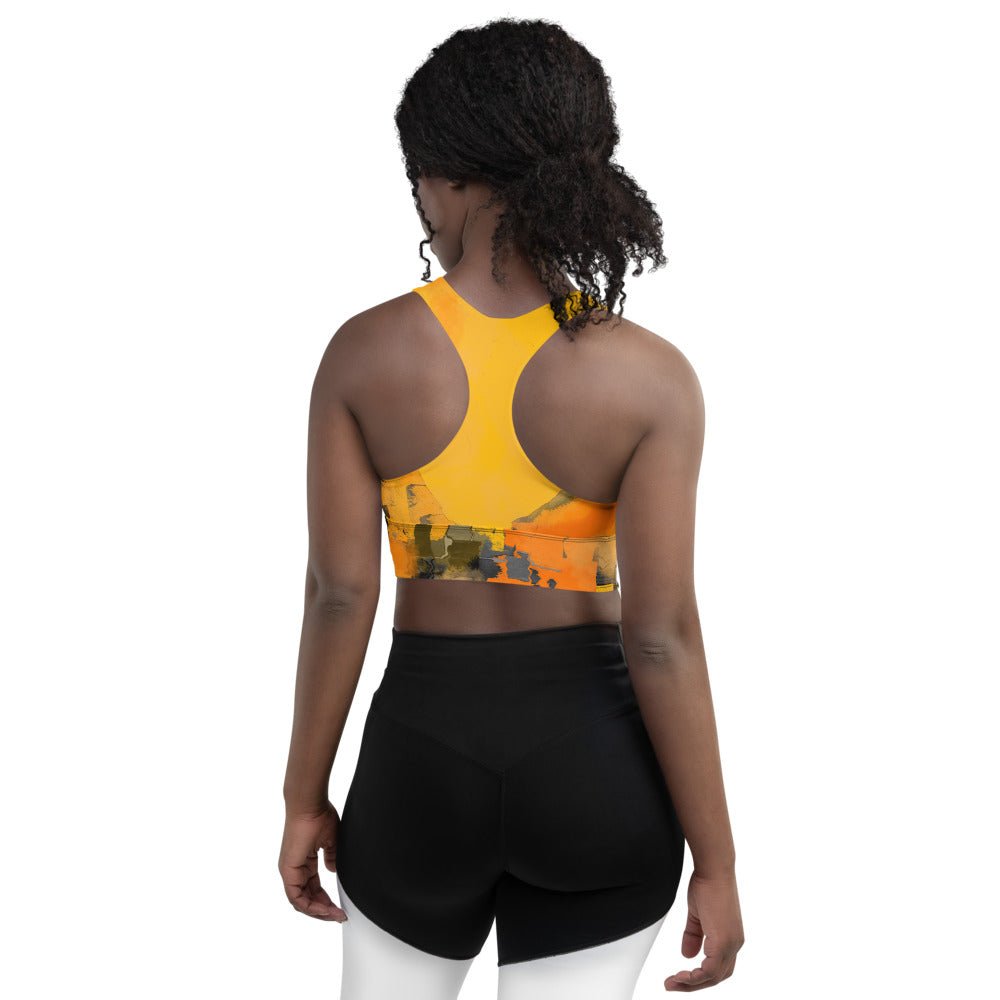 "I am the sun" Longline sports bra
