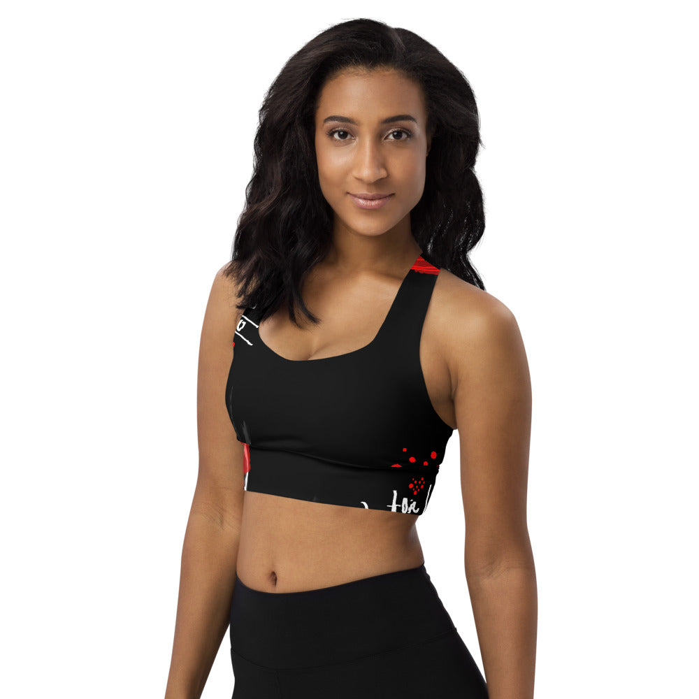 "Love for love" Longline sports bra