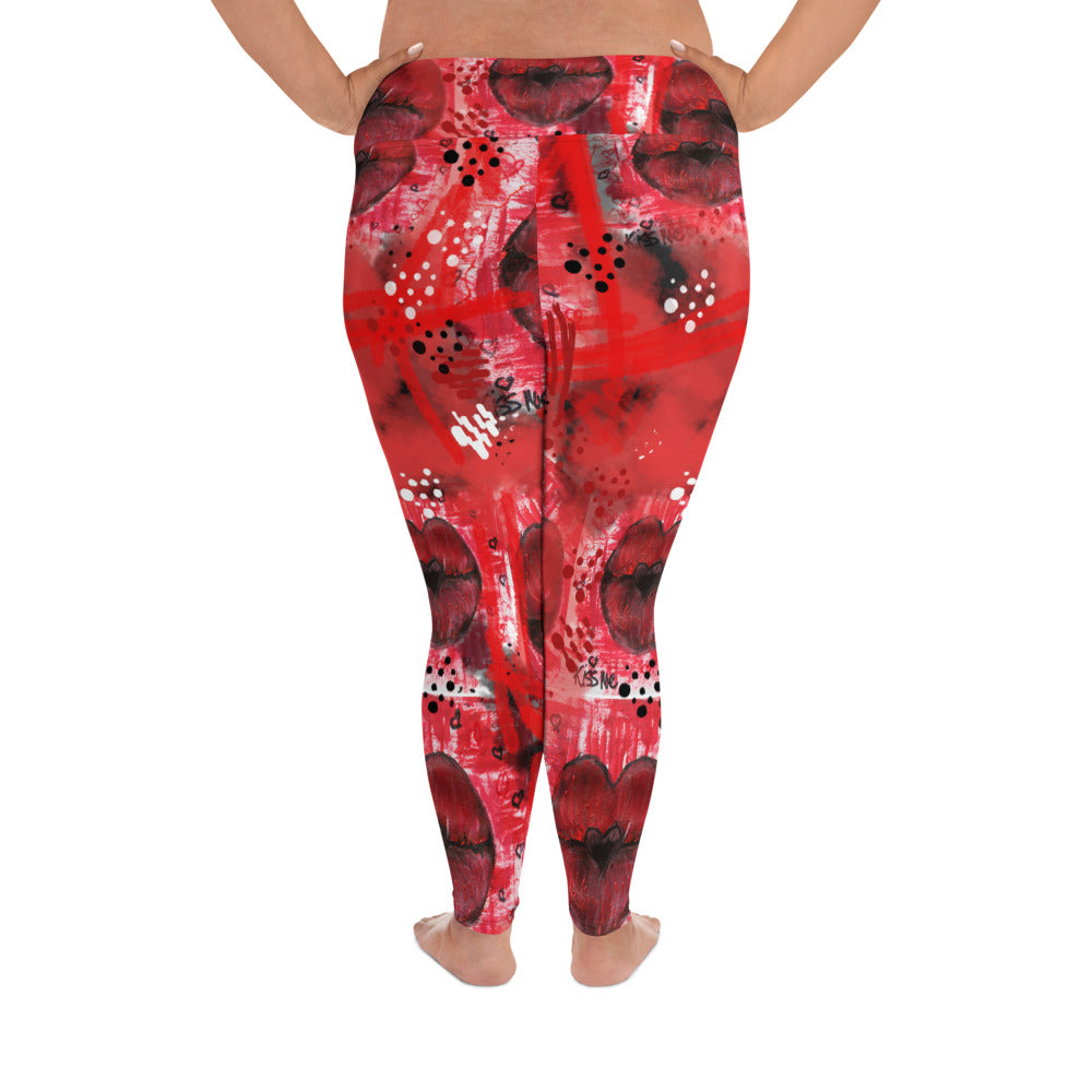 "Kiss me"  Plus Size Leggings