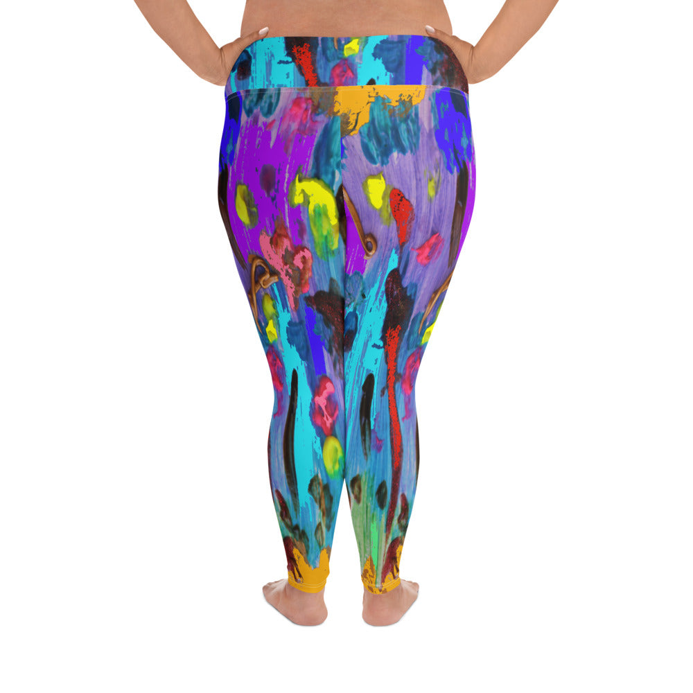 "My palette" All-Over Print Plus Size Leggings
