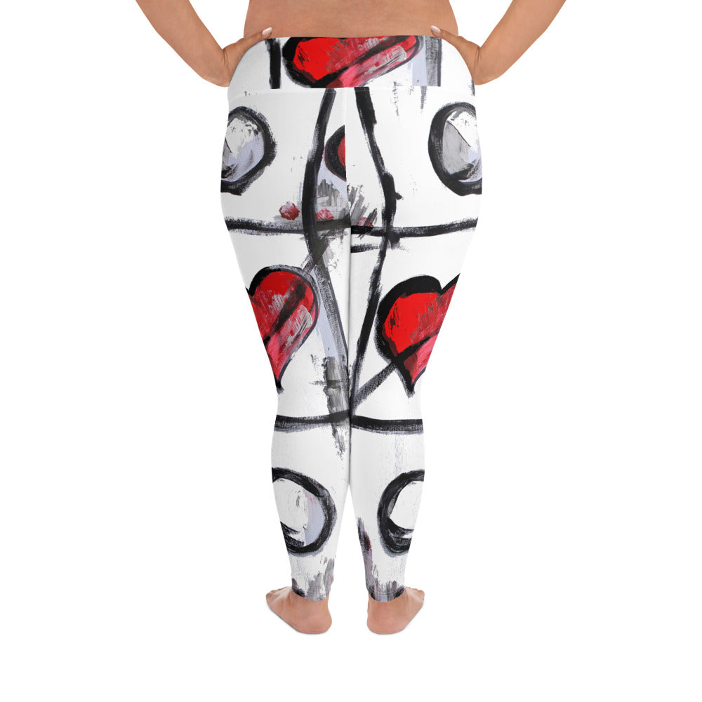 "Love wins" All-Over Print Plus Size Leggings