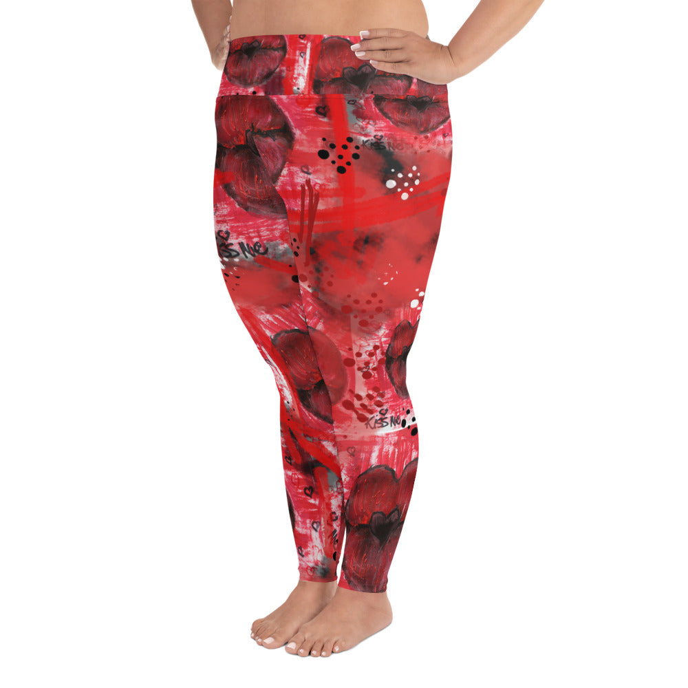 "Kiss me"  Plus Size Leggings