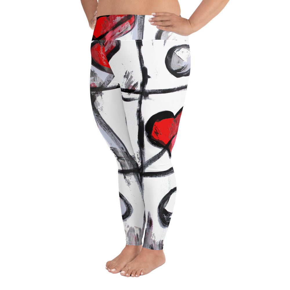 "Love wins" All-Over Print Plus Size Leggings