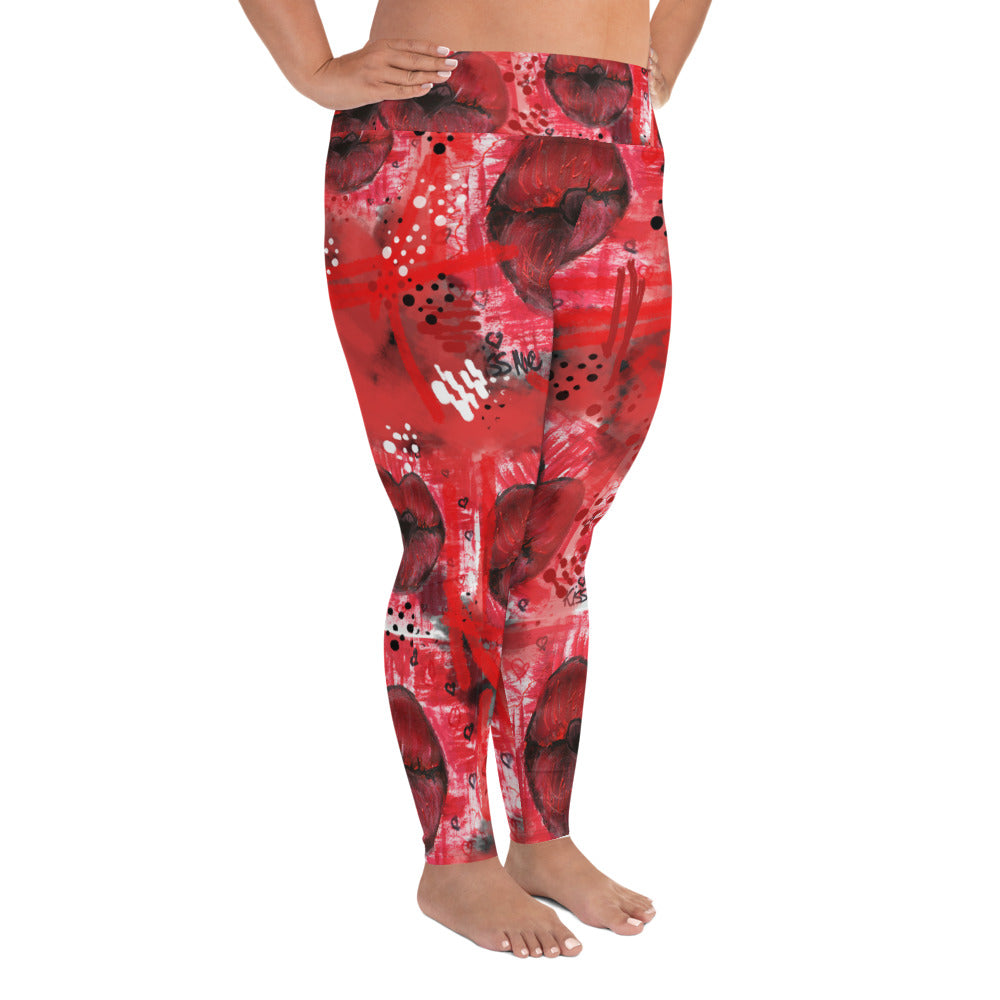 "Kiss me"  Plus Size Leggings
