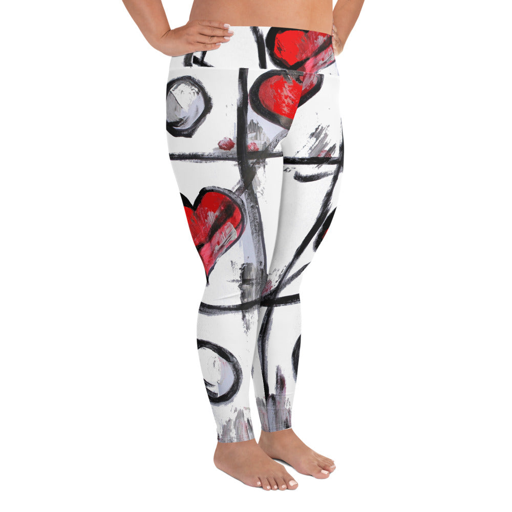 "Love wins" All-Over Print Plus Size Leggings