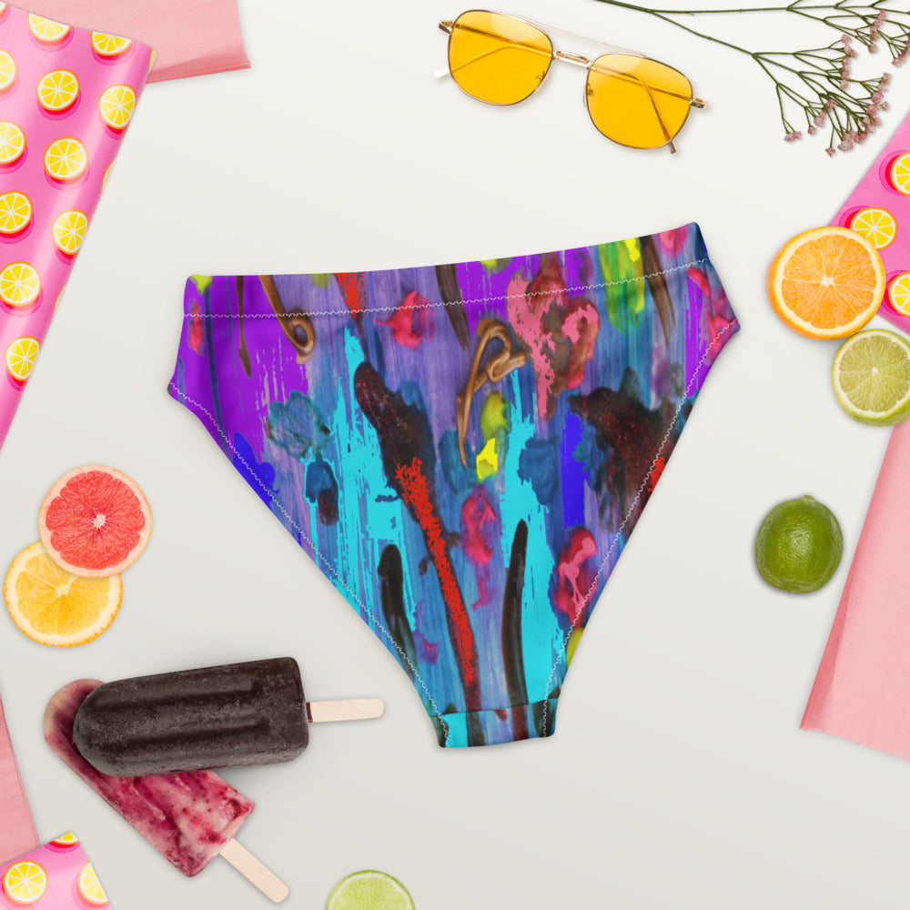 "My palette" Recycled high-waisted bikini bottom