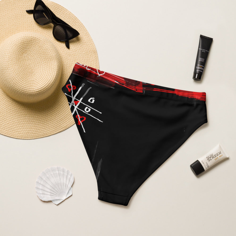 "Love for love" Recycled high-waisted bikini bottom