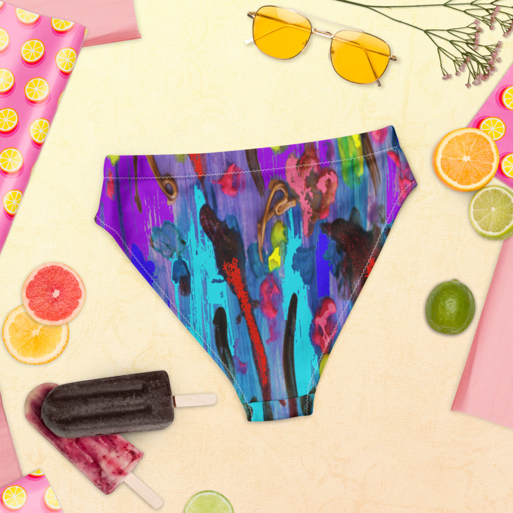 "My palette" Recycled high-waisted bikini bottom