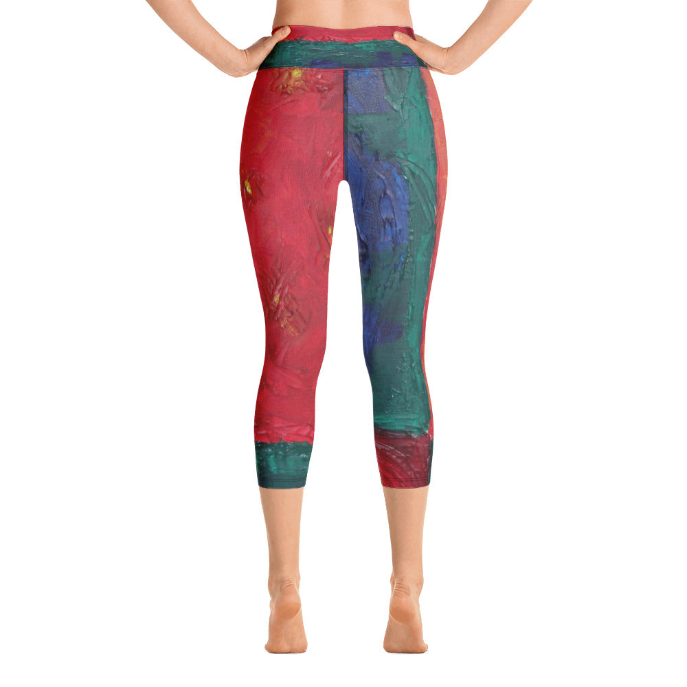 "Beautiful day" High Waist Capri Leggings