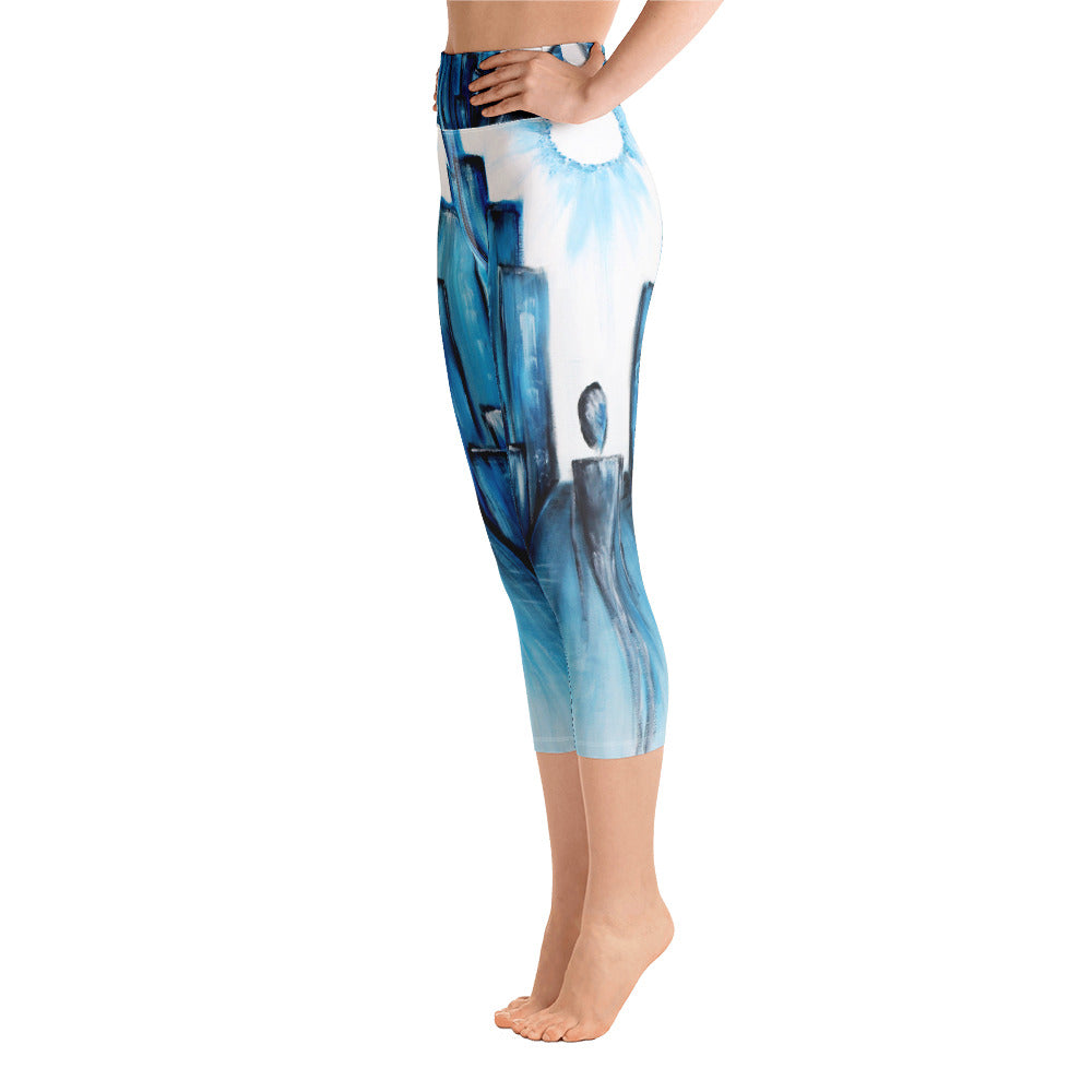 "Keep walking" High Waist Capri Leggings
