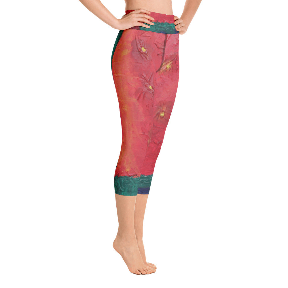 "Beautiful day" High Waist Capri Leggings