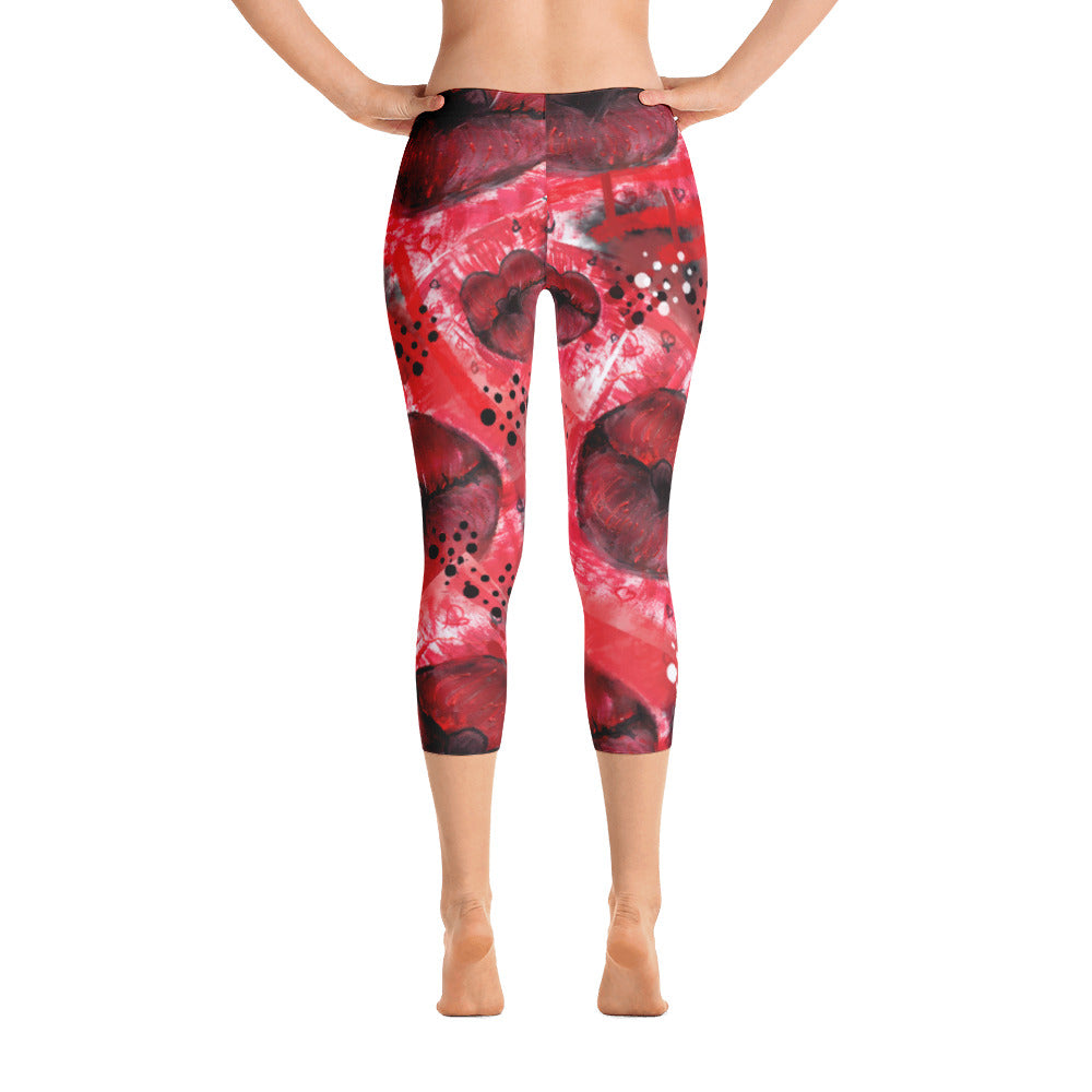 "Kiss me" Capri Leggings