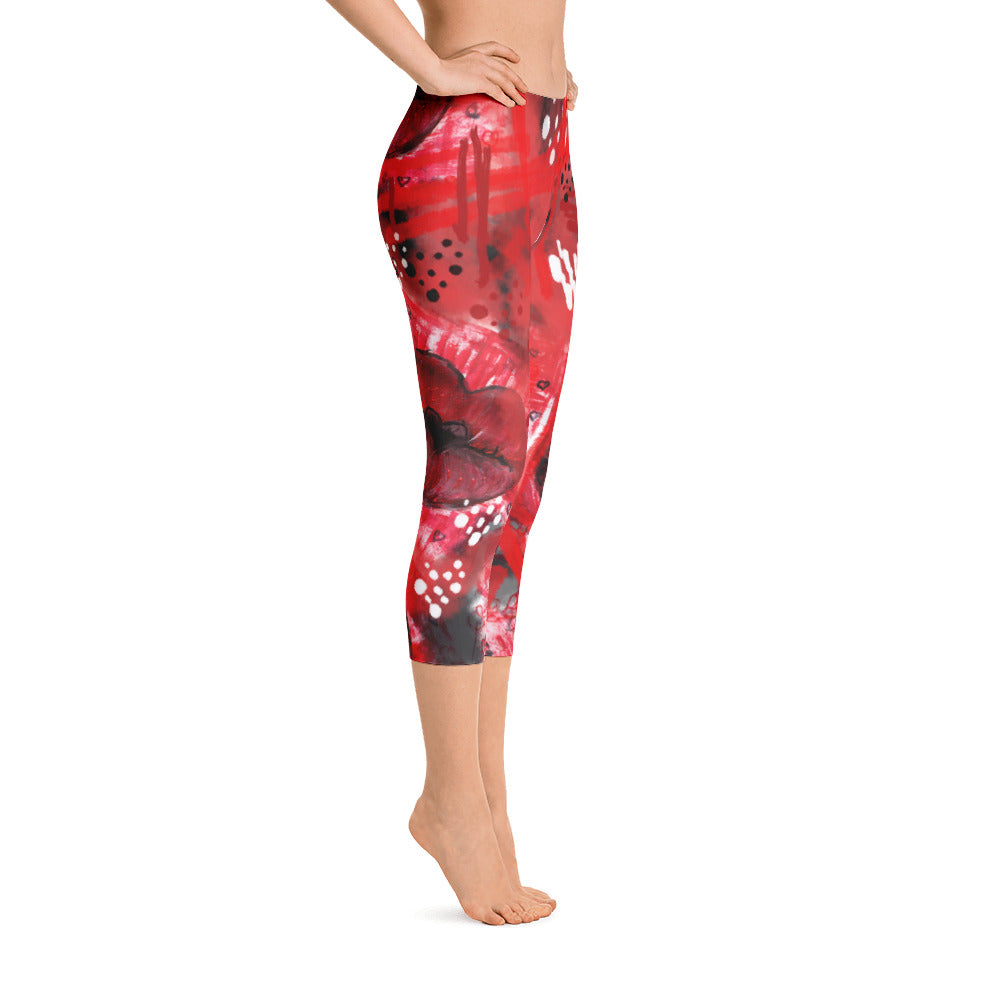"Kiss me" Capri Leggings