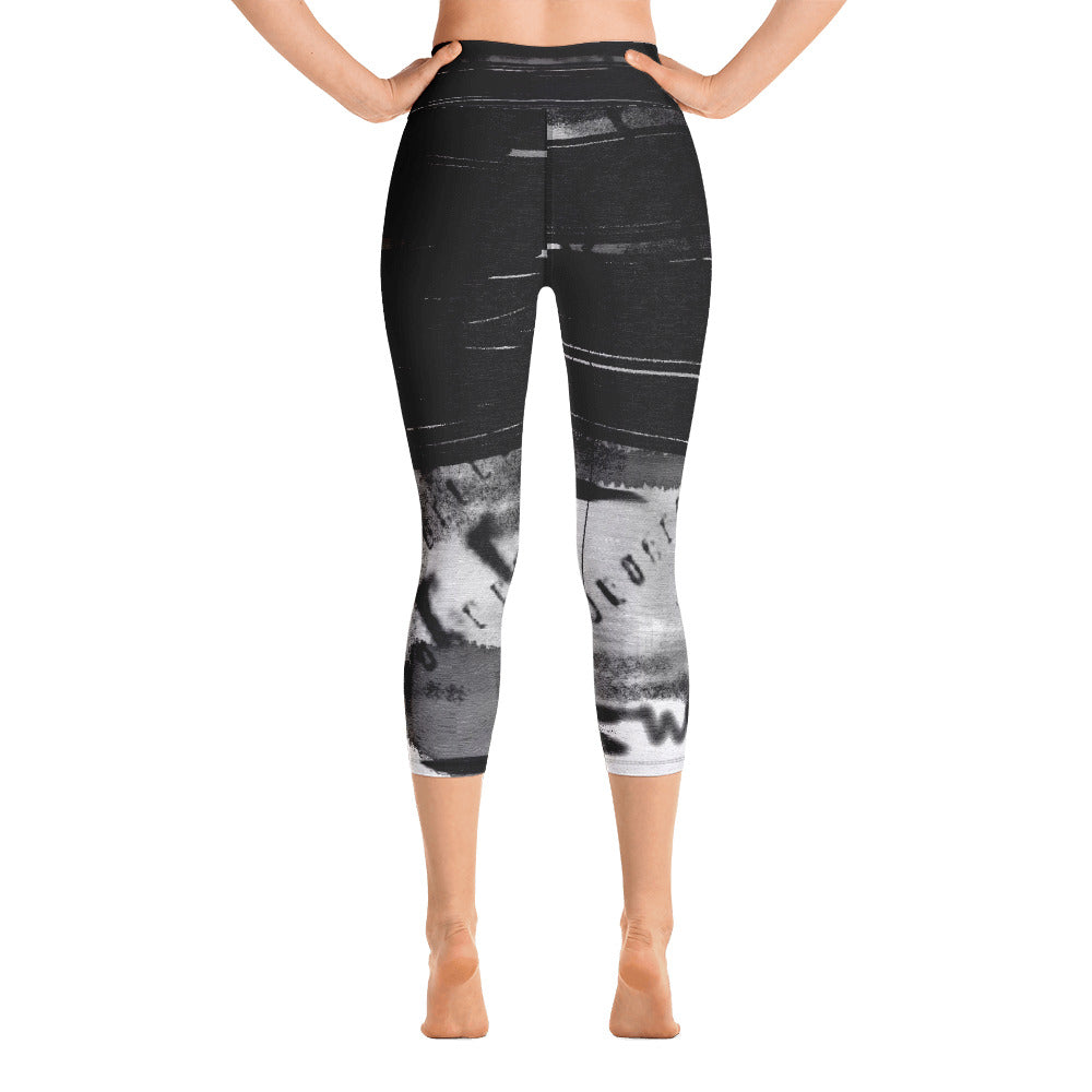 "Code" High Waist Capri Leggings