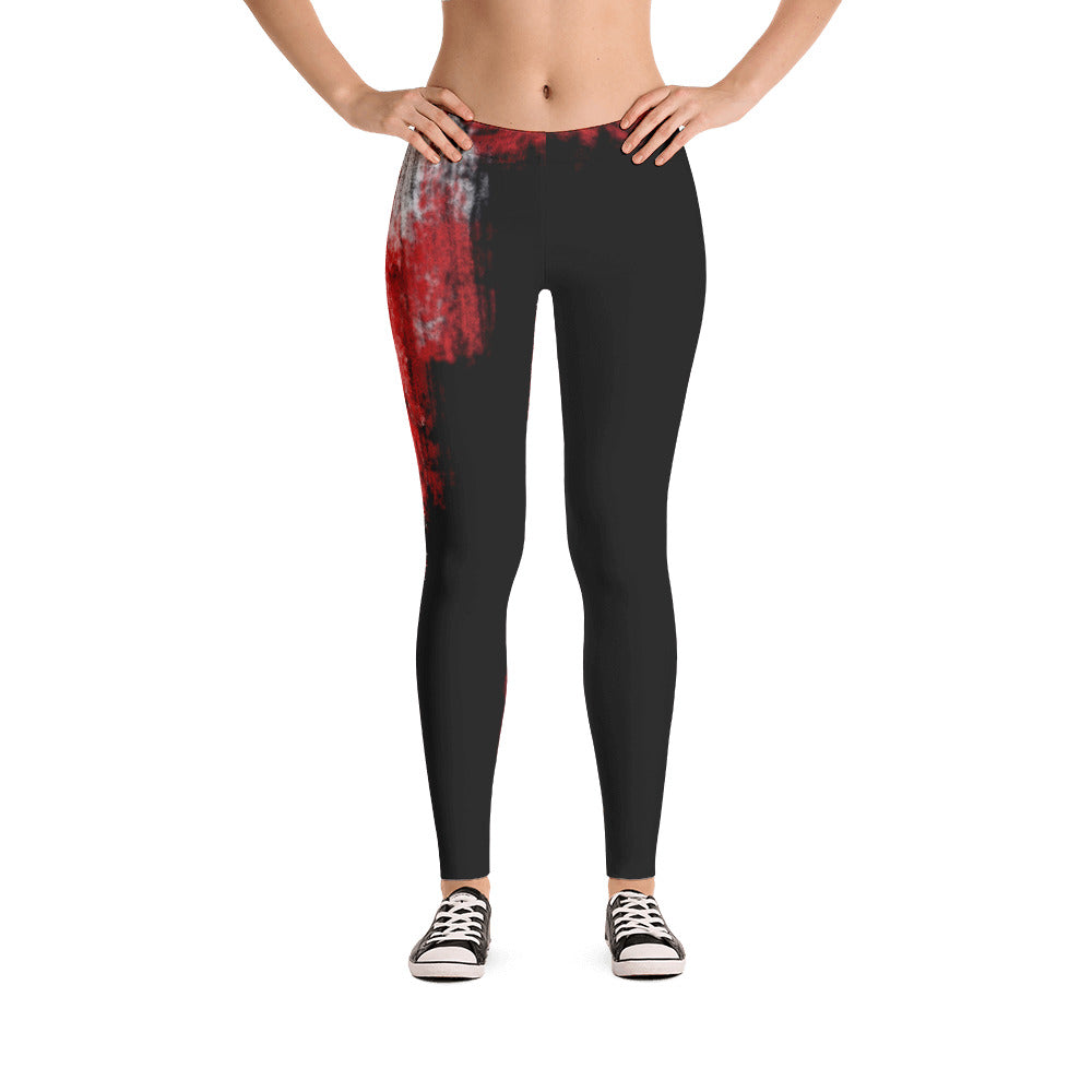 "A single rose" Low waist Leggings