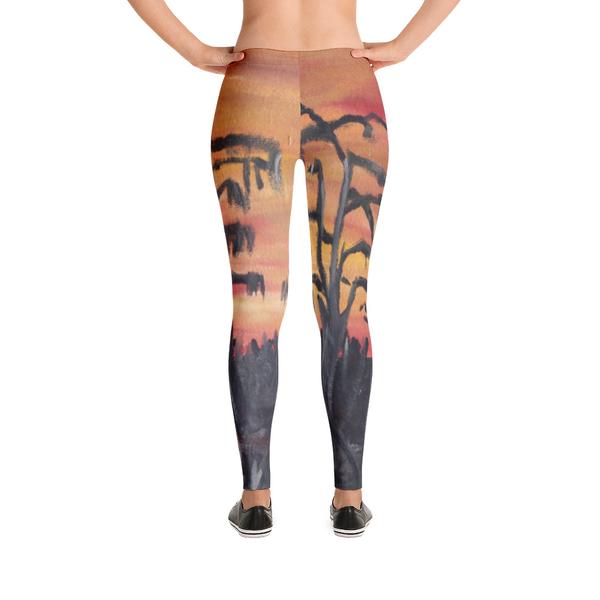 "African sunset" Low waist Leggings