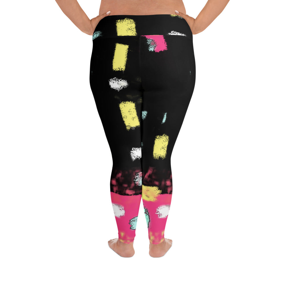 "City girl" All-Over Print Plus Size Leggings