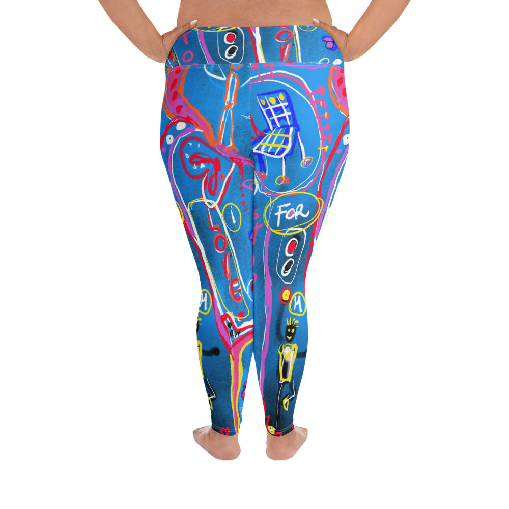 "Sudoku" All-Over Print Plus Size Leggings