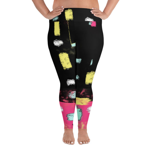 "City girl" All-Over Print Plus Size Leggings