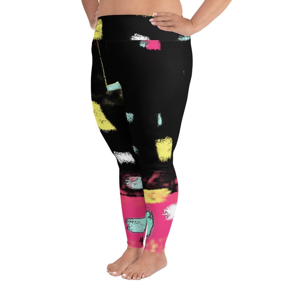 "City girl" All-Over Print Plus Size Leggings