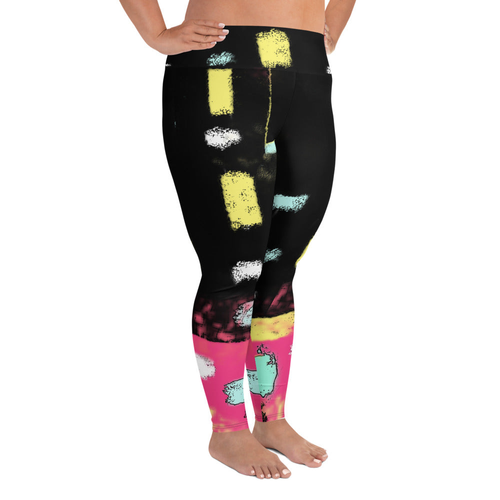 "City girl" All-Over Print Plus Size Leggings