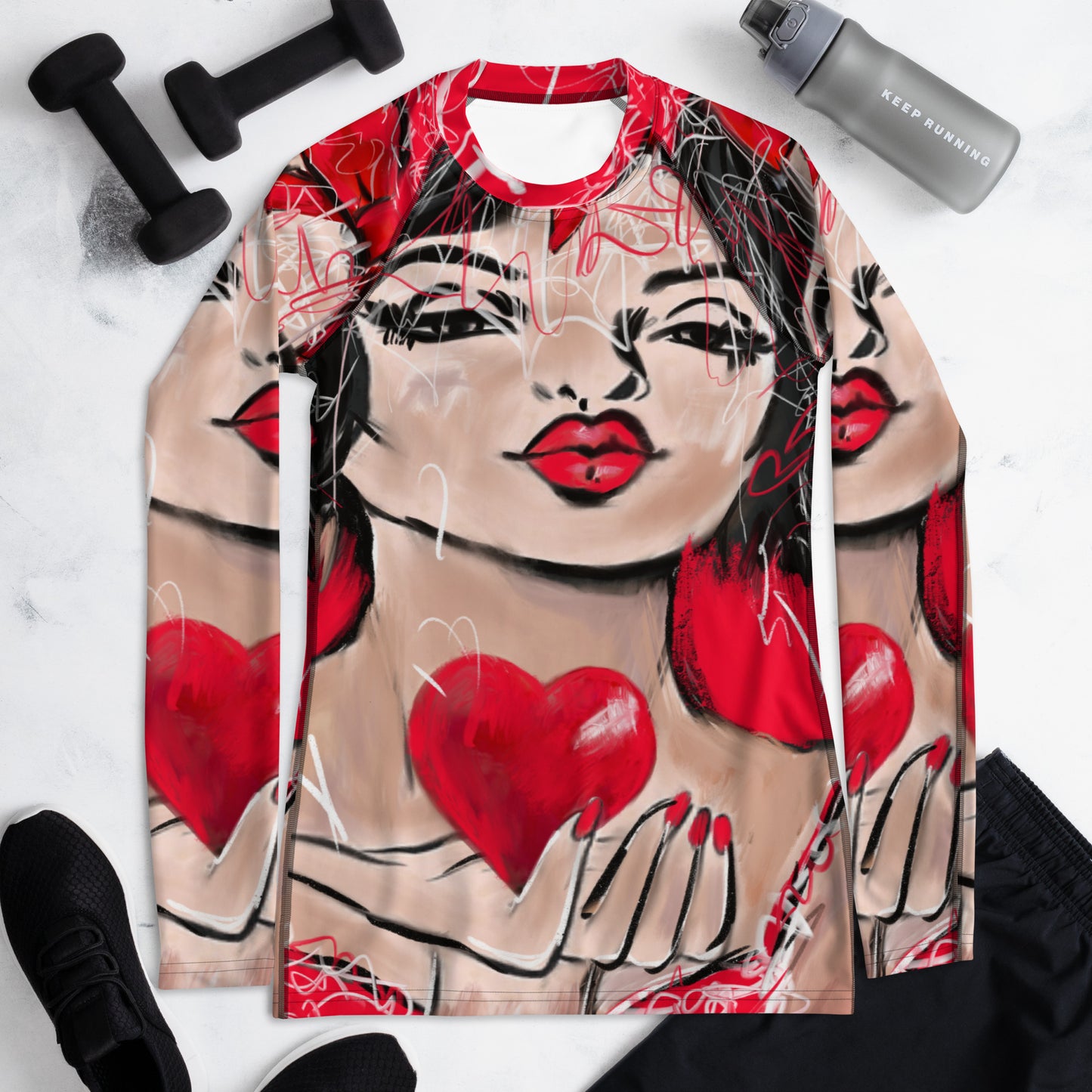 I give you my love"" Women's Rash Guard