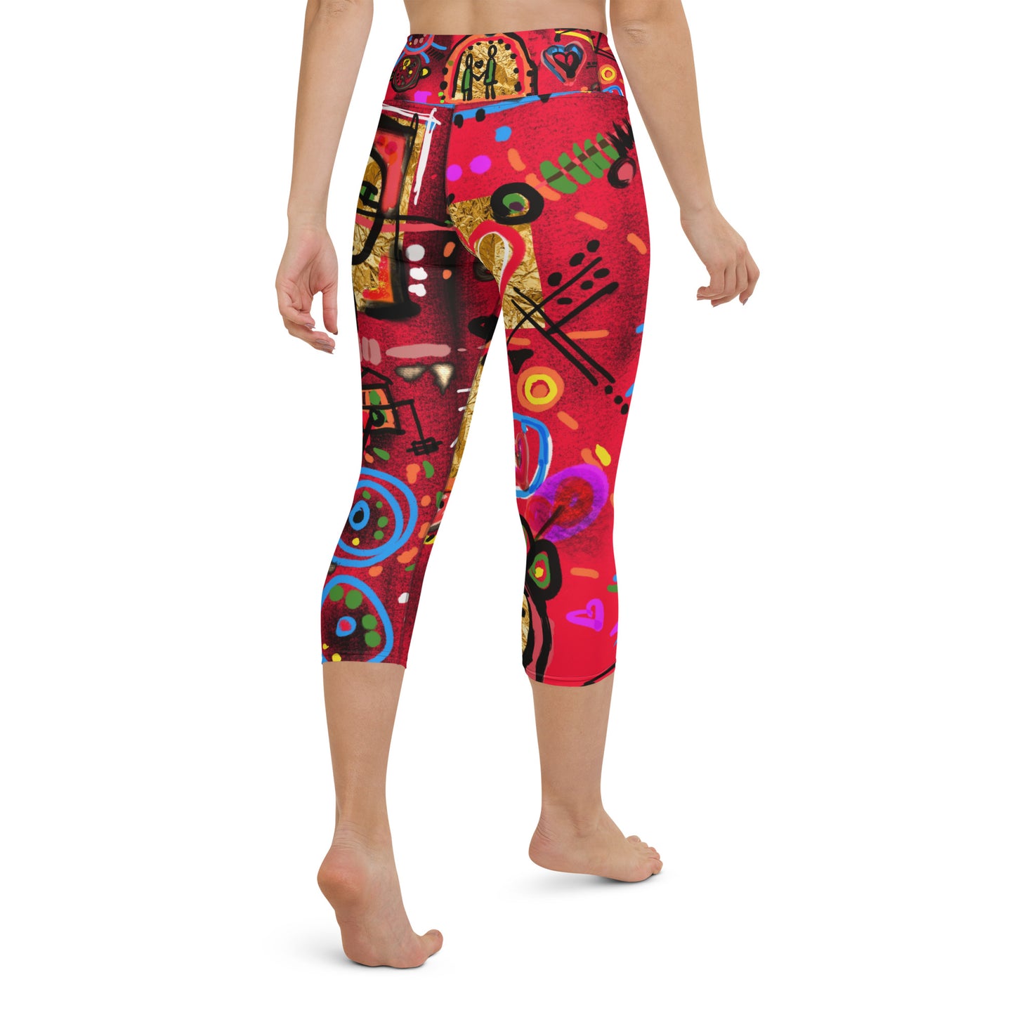 "Secret love" Yoga Capri Leggings