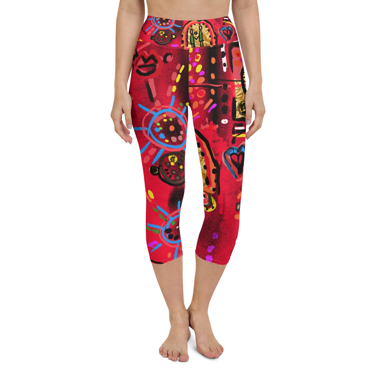 "Secret love" Yoga Capri Leggings