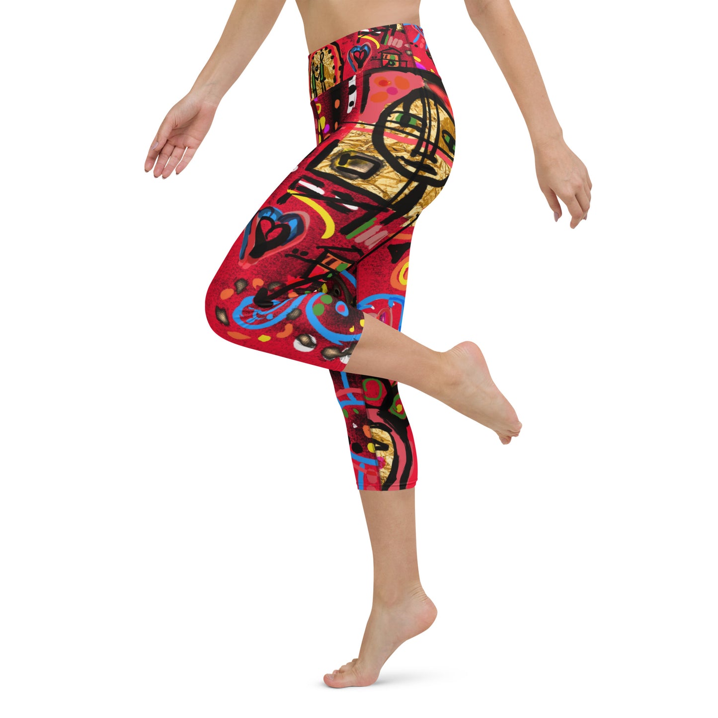 "Secret love" Yoga Capri Leggings