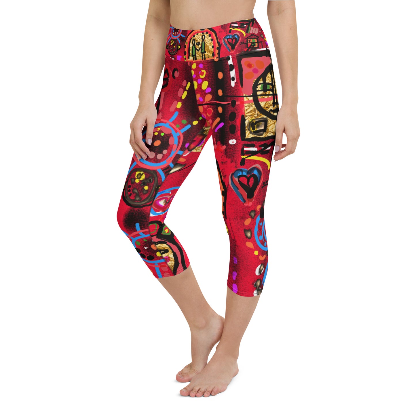 "Secret love" Yoga Capri Leggings