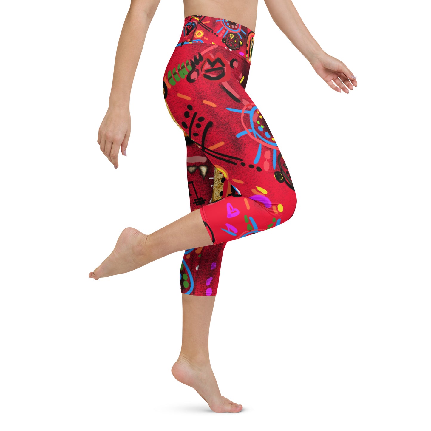 "Secret love" Yoga Capri Leggings