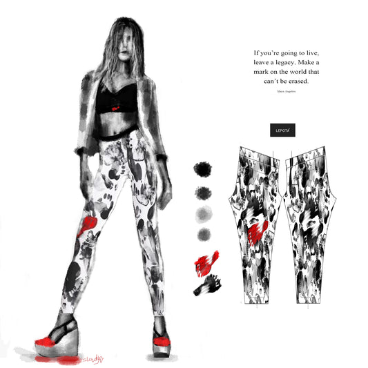 "Humans" low waist Leggings