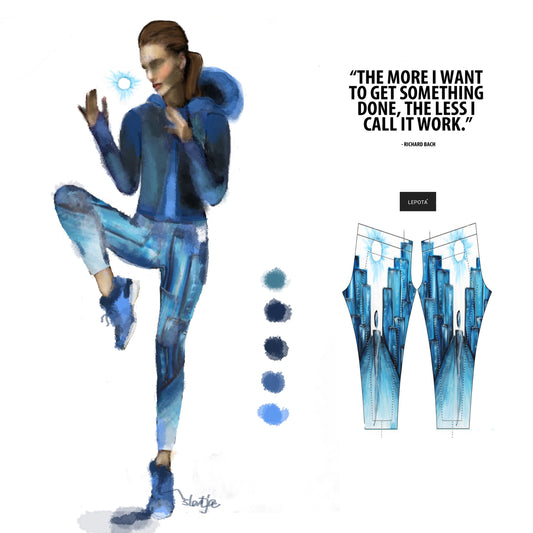 "Keep walking" low waist Leggings