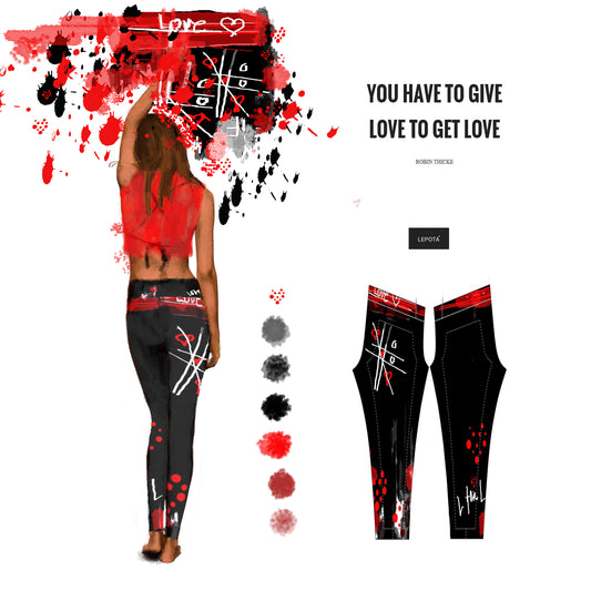 "Love for Love" low waist  Leggings