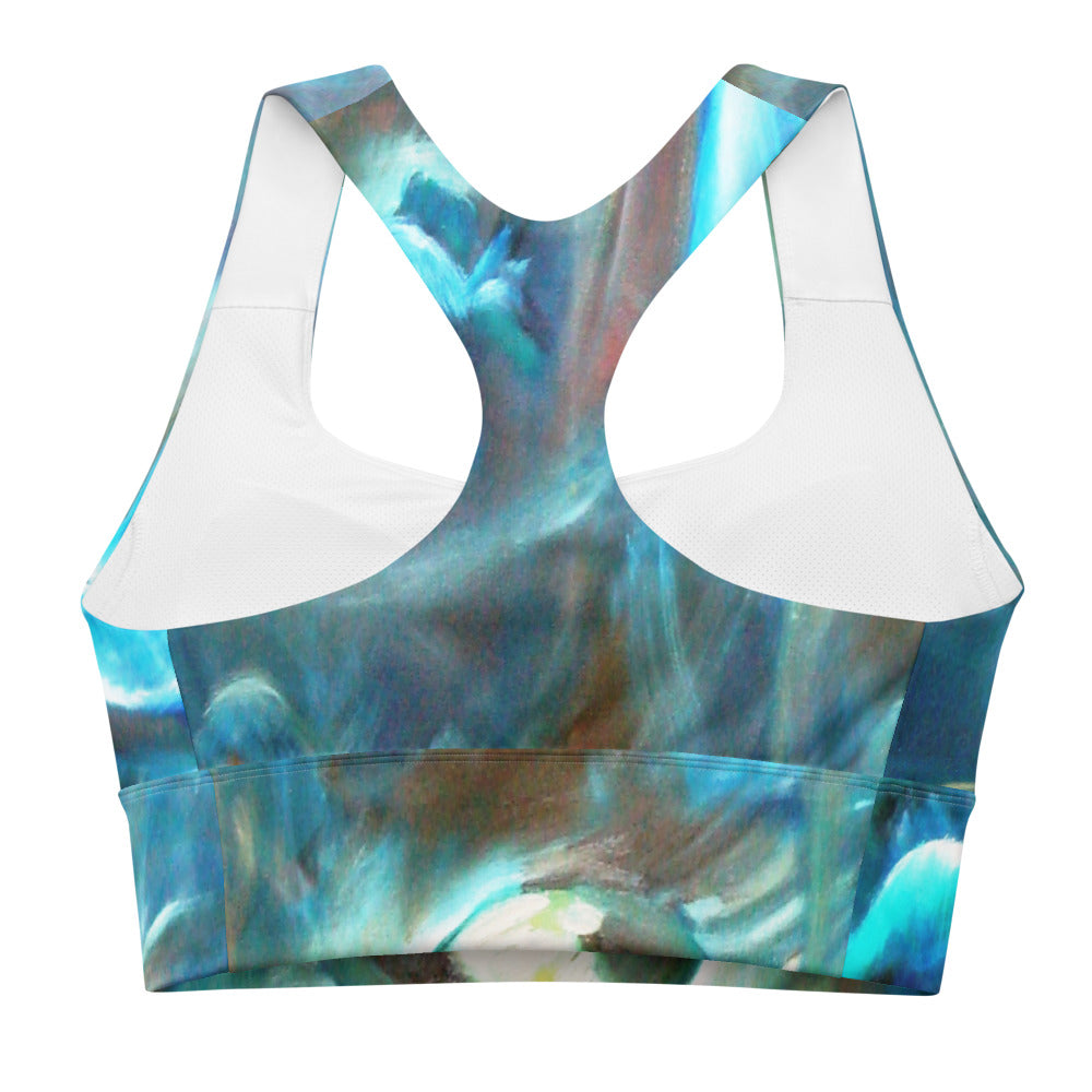 "Under the sea" Longline sports bra