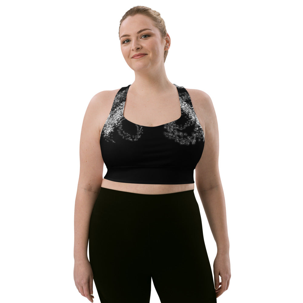 "Give love" Longline sports bra