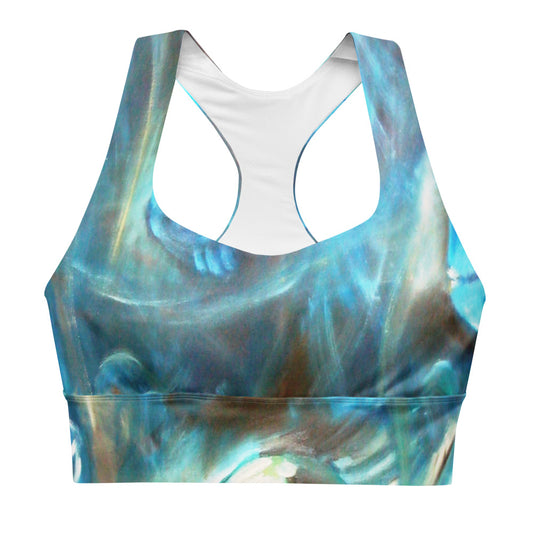 "Under the sea" Longline sports bra