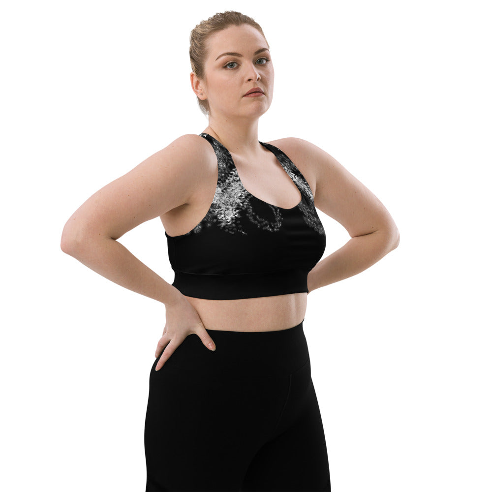 "Give love" Longline sports bra