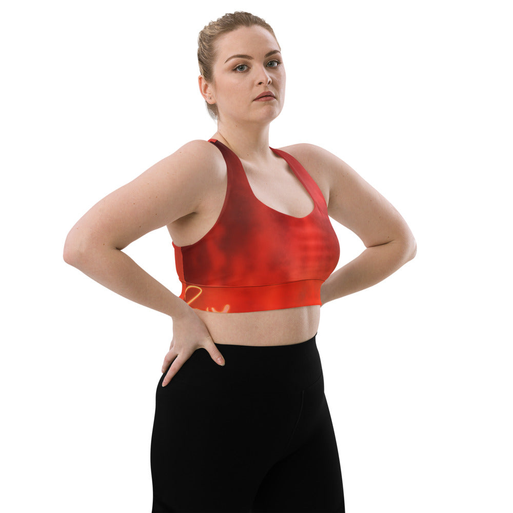 "Glowing" Longline sports bra