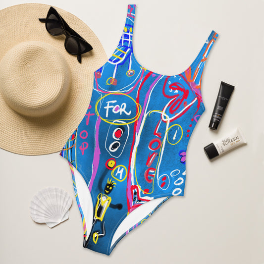 "Sudoku" One-Piece Swimsuit