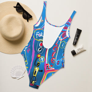 "Sudoku" One-Piece Swimsuit