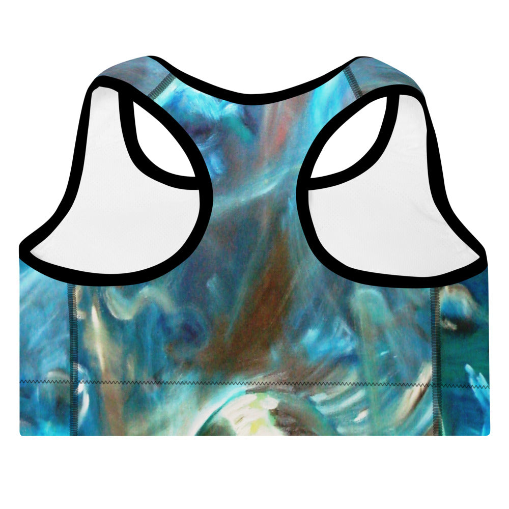 "Under the sea" Padded Sports Bra