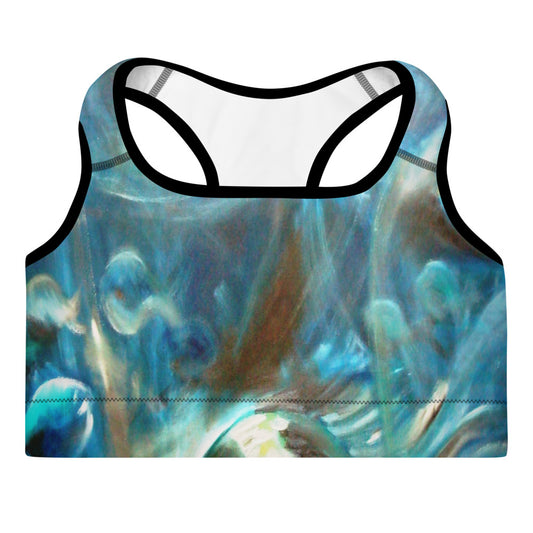 "Under the sea" Padded Sports Bra