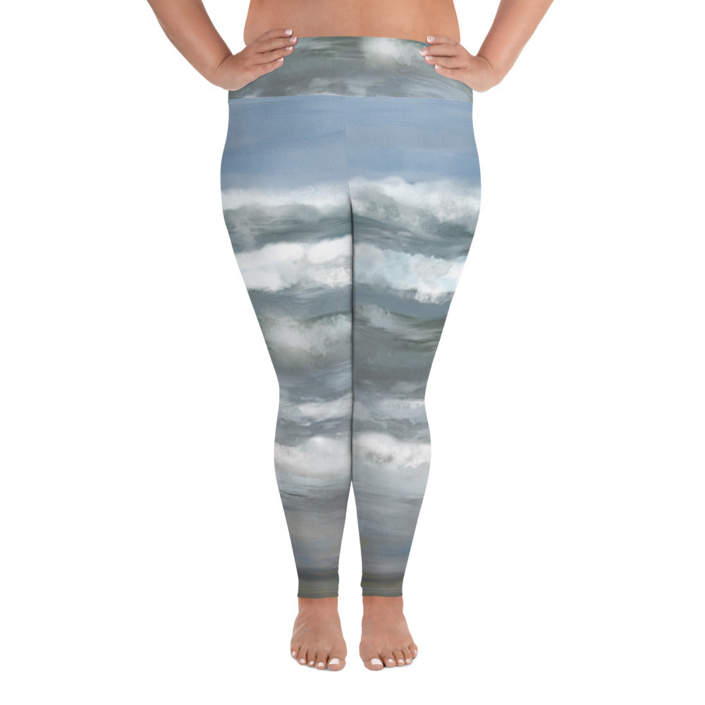 "Life is a beach" Plus Size Leggings