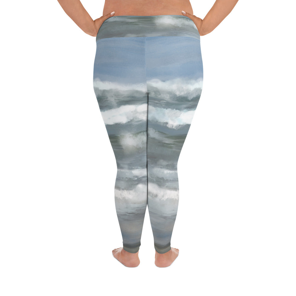 "Life is a beach" Plus Size Leggings