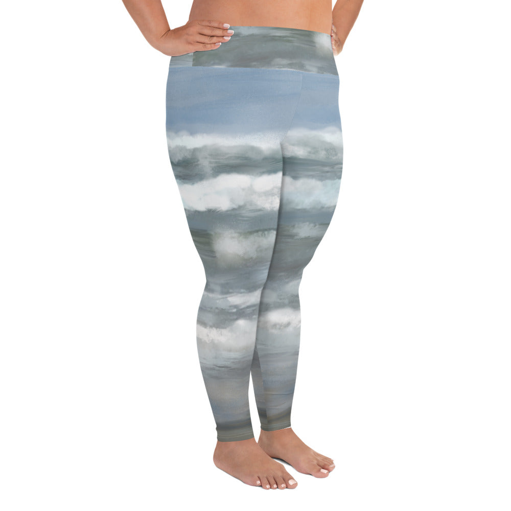 "Life is a beach" Plus Size Leggings