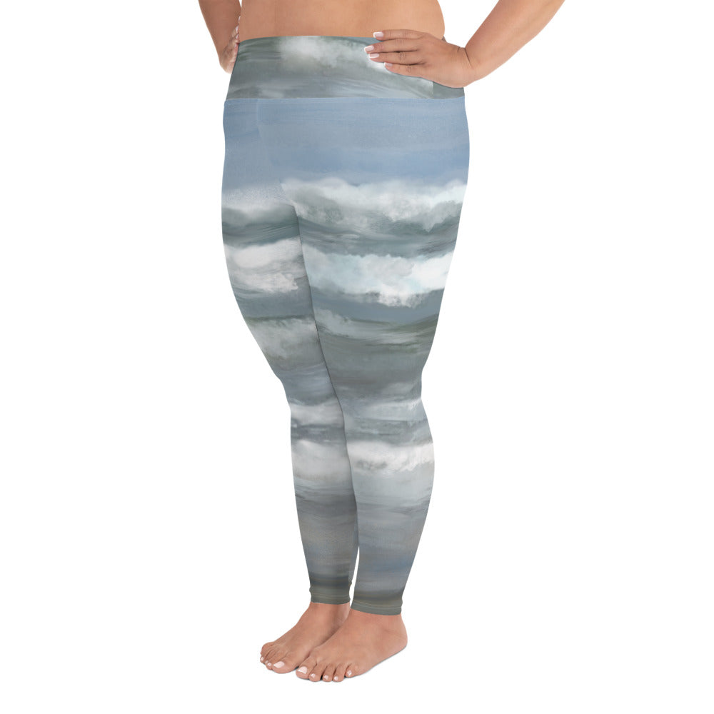 "Life is a beach" Plus Size Leggings